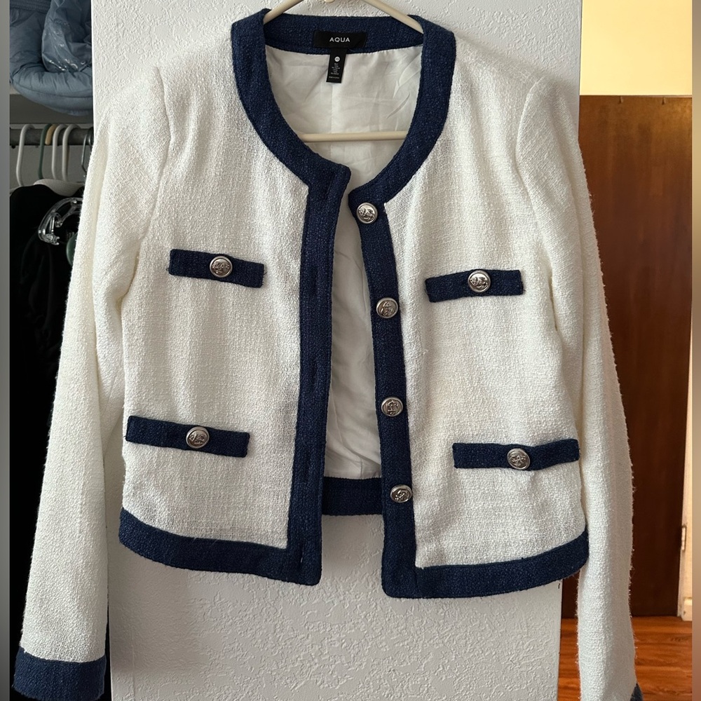 AQUA Tweed Blazer Jacket Size XS
